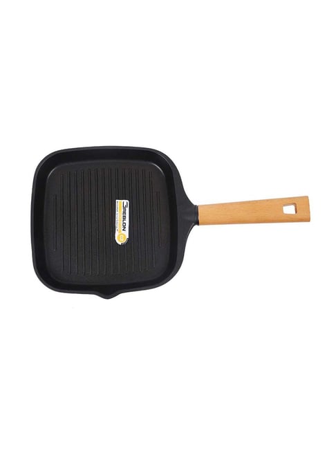 Buy Wonderchef Black Caesar 24cm Grill Pan with Wooden Handle