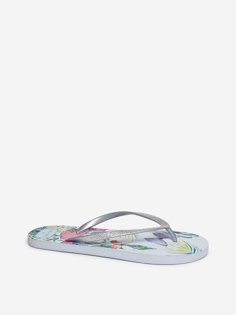 luna blue flip flops