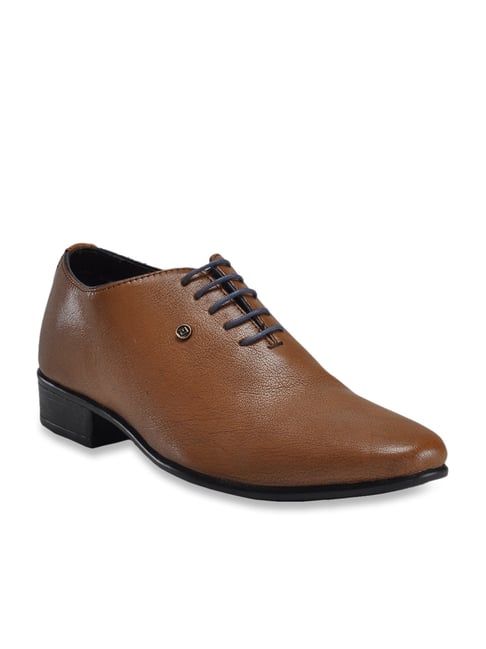 Franco Leone Men's Tan Oxford Shoes