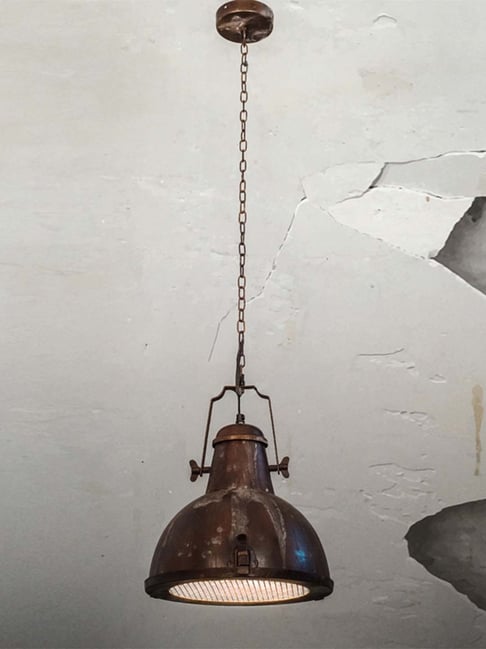 Buy Fos Lighting Rustic Brown Nautical Industrial Pendant Light