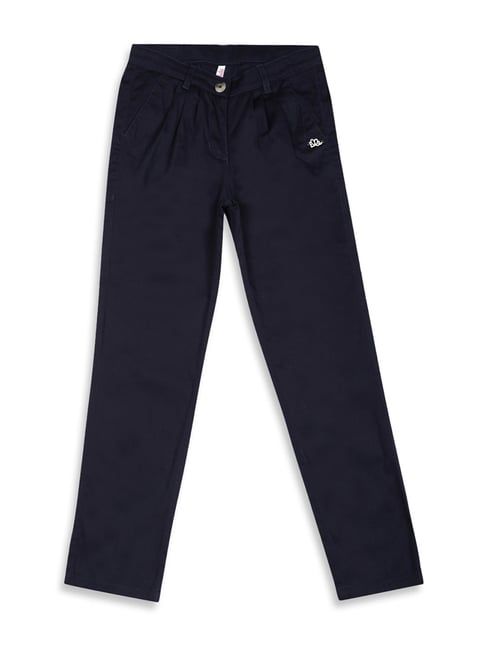 Elle Kids Navy Solid Trousers