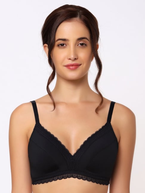 Wacoal Endearing Padded Non-Wired 3/4Th Cup Cotton  T-Shirt Bra - Black