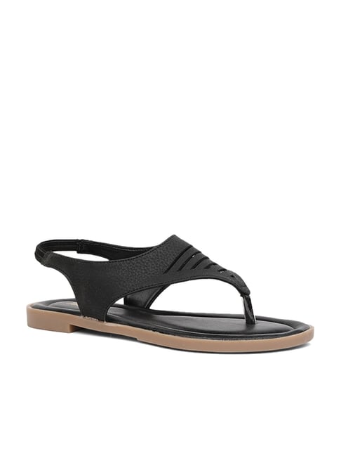 Buy Black Flat Sandals for Women by Styli Online | Ajio.com