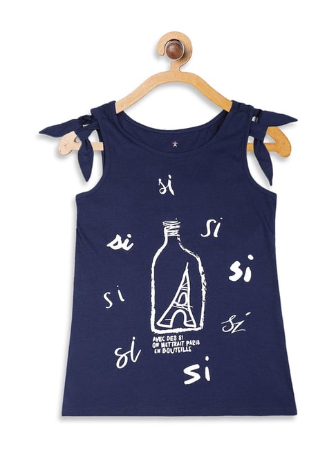 Elle Kids Navy Printed Top-picture-22