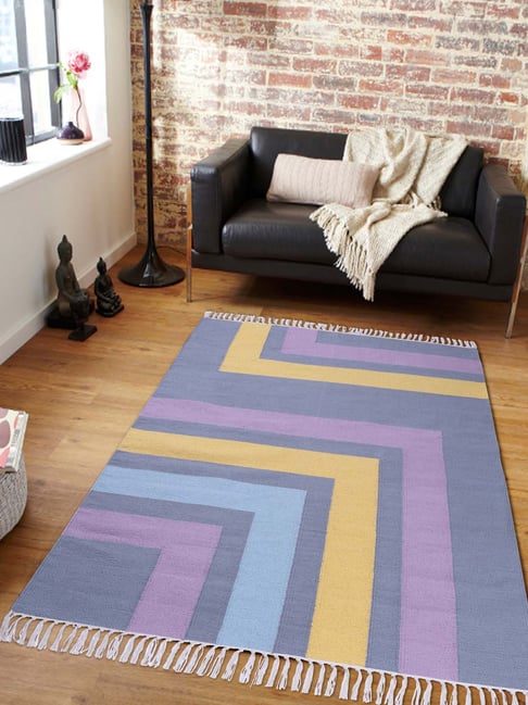 Pequra Multicolored Cotton Floor Covering Mandini Rug