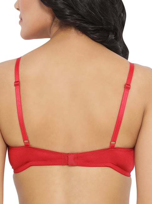 Buy Clovia Red Under Wired Padded Push Up Bra for Women Online @ Tata CLiQ