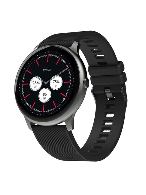noise turbo black smartwatch black strap regular