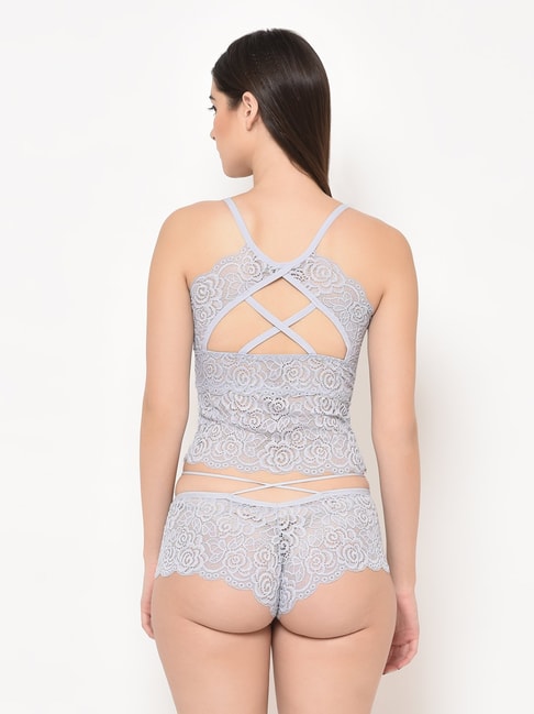 Buy Da Intimo Grey Lace Bralette Set for Women Online @ Tata CLiQ