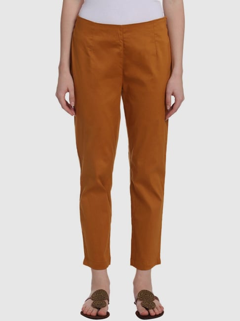 Rangriti Brown Cotton Pants