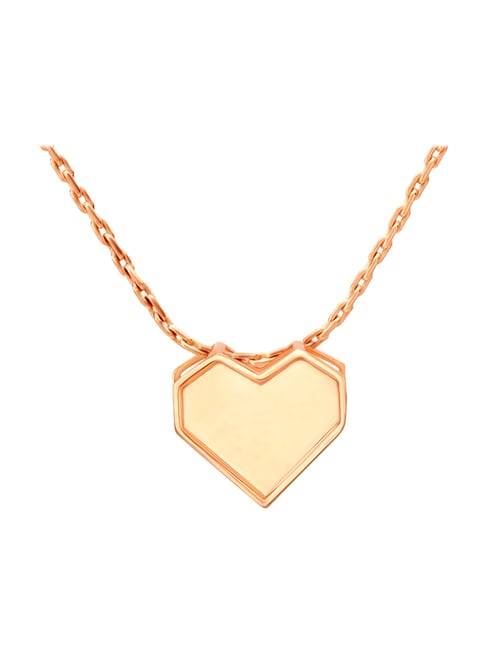 Mia By Tanishq Heart 14 Kt Gold Pendant Without Chain At Best Tata Cliq - Heart Shaped Pendant In Gold Tanishq