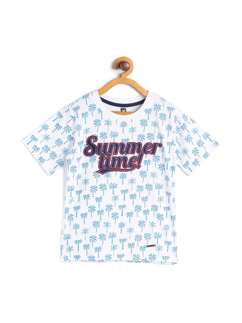 612 League Kids White Printed T-Shirt