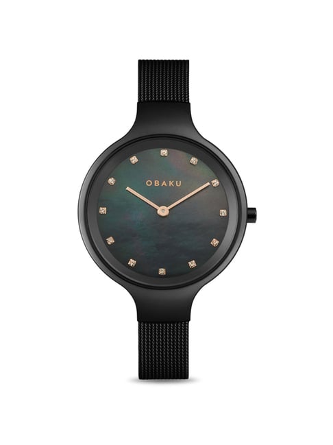 Buy STRAND by Obaku S717LXBBMB Mason Lille Charcoal Analog Watch for Women  at Best Price @ Tata CLiQ