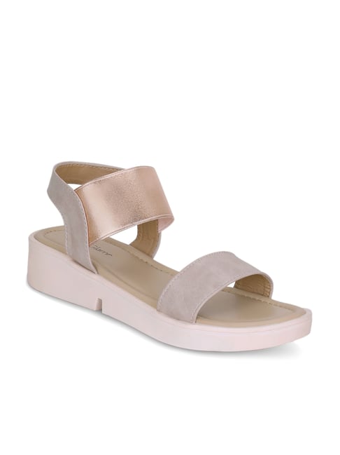 Buy Beige Flat Sandals for Women by Get Glamr Online | Ajio.com