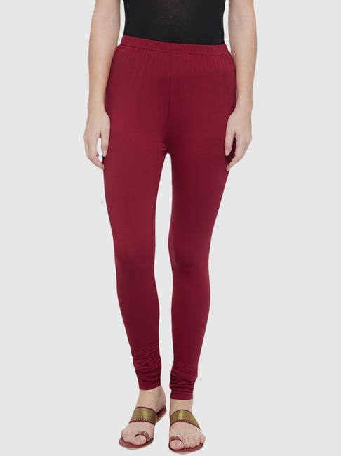 Price History of Ethnicity Maroon Cotton Leggings from TatacliQ