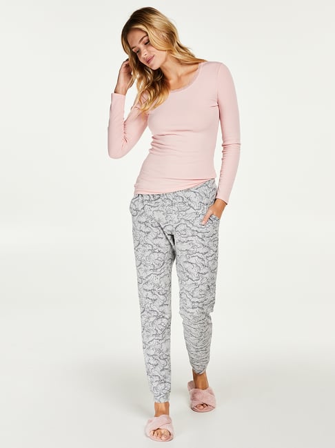 Buy Hunkemoller Light Grey Jersey Outline Swan Pants for Women Online @  Tata CLiQ