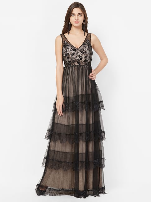 Buy Bebe Black & Beige Lace Dress from top Brands at Best Prices Online in  India | Tata CLiQ