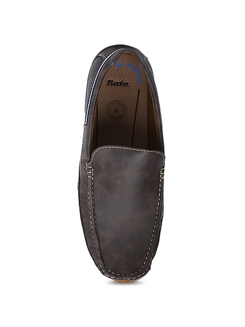 Bata Men's Mocca Dark Brown Loafers