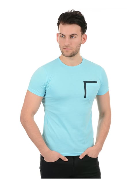 Pepe Jeans Blue Solid Slim Fit T-Shirt