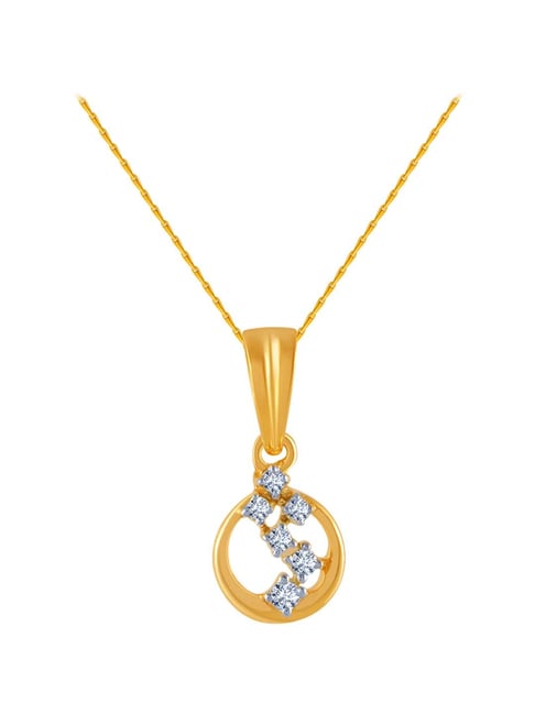 P.C. Chandra Jewellers 18 kt Gold & Diamond Pendant without Chain-picture-48