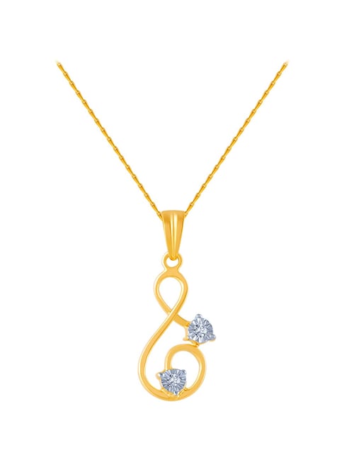 P.C. Chandra Jewellers 14 kt Gold & Diamond Pendant without Chain-picture-44