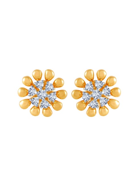 P.C. Chandra Jewellers 18 kt Gold & Diamond Earrings