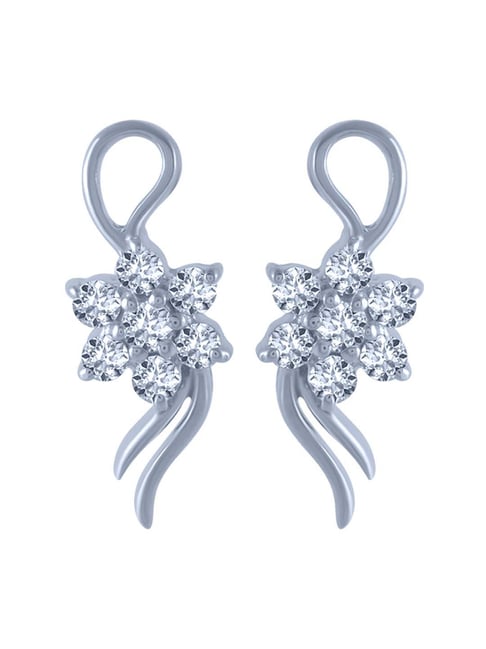 Golden And White Gold Diamond Flower Cluster Design Stud Earring at Rs  10000/pair in Jaipur