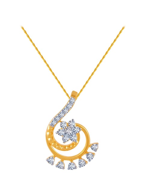 P.C. Chandra Jewellers 18 kt Gold & Diamond Pendant without Chain-picture-37