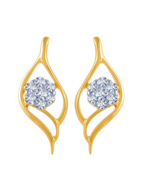 P.C. Chandra Jewellers 14 kt Gold & Diamond Earrings-picture-48