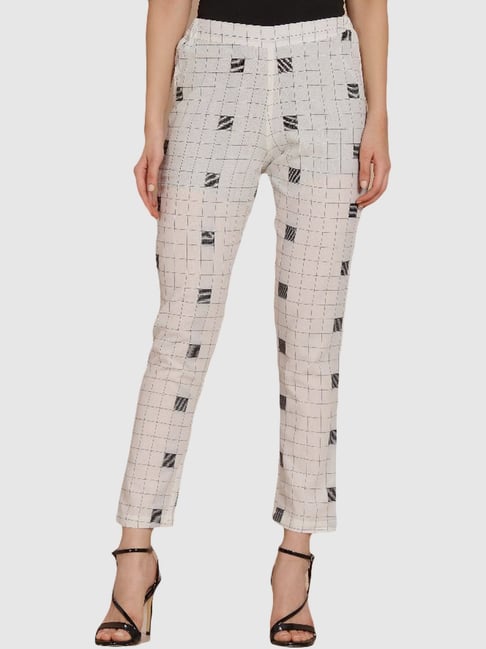 Imara Off-White Printed Pants