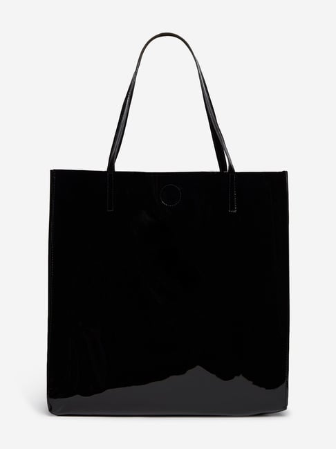 Download Buy LOV by Westside Black Glossy Tote Bag for Women Online @ Tata CLiQ