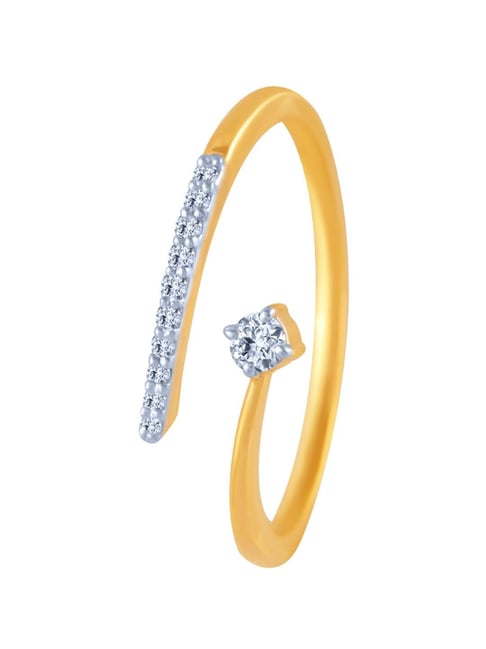P.C. Chandra Jewellers 22k (916) Yellow Gold, American Diamond and American Diamond  Ring for Women : Amazon.in: Fashion