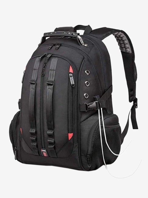 Red Lemon Swisslook Polyester Bange Inch Laptop Bag (RL-SP45USB15-BK,  Black)