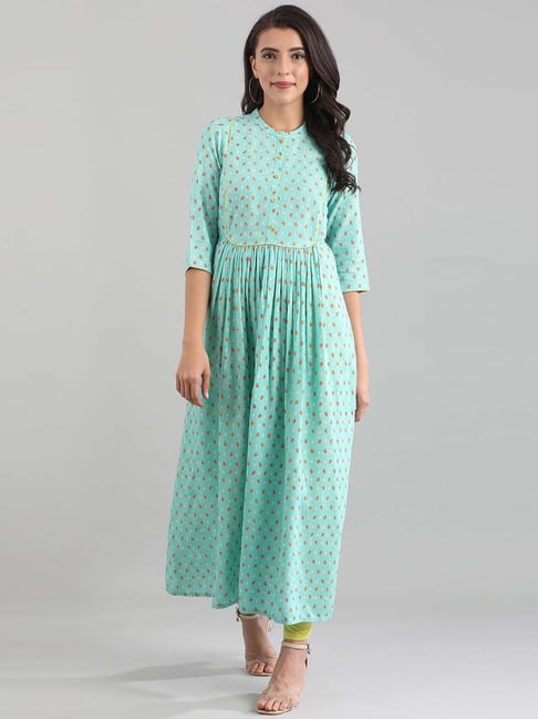 Aurelia Green Printed Maxi Dress Price in India