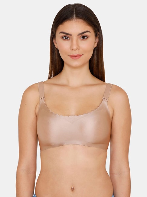 Zivame Beige Non Wired Non Padded Full Coverage Bra Price in India