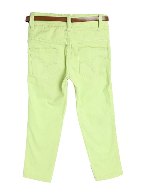 ASOS DESIGN flared smart trousers in lime green | ASOS