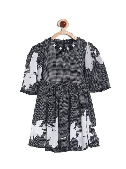 Tiny Girl Kids Black Checks Dress