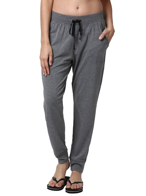 Enamor Grey Textured Joggers