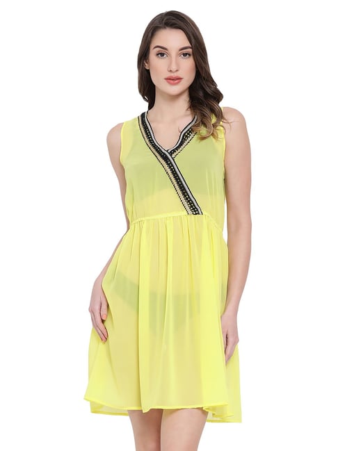 Oxolloxo Sunshine Direction Yellow Beachwear Dress