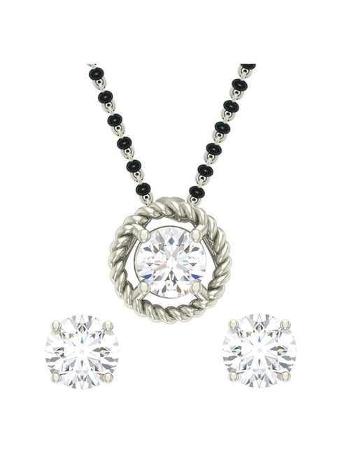 Clara Rope 92.5 Sterling Silver Mangalsutra Set-image-36
