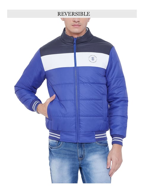 Buy Duke Navy Grey Full Sleeves Reversible Jacket for Men Online