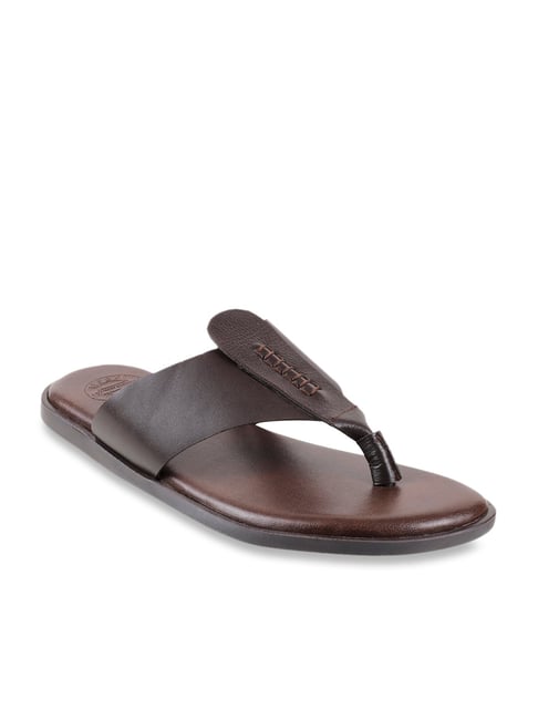 Mochi dark brown thong sandals on sale