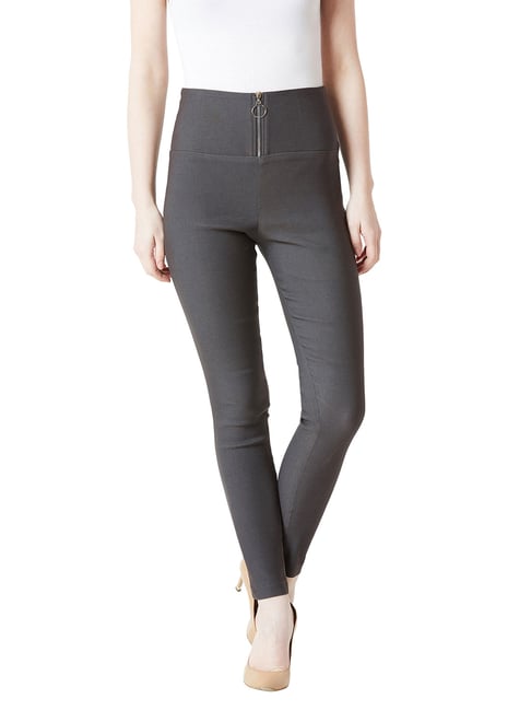 Miss Chase Dark Grey High Rise Jeggings