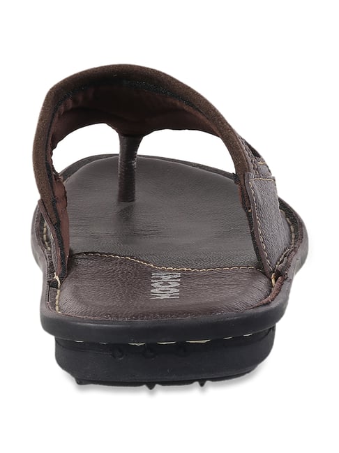 mochi dark brown thong sandals