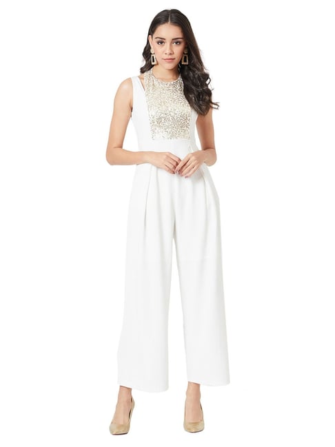 Off store white jumpsuit