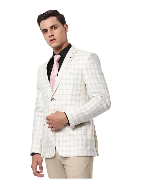 Buy Louis Philippe Grey Slim Fit Notch Lapel Check Blazer for Men's Online  @ Tata CLiQ