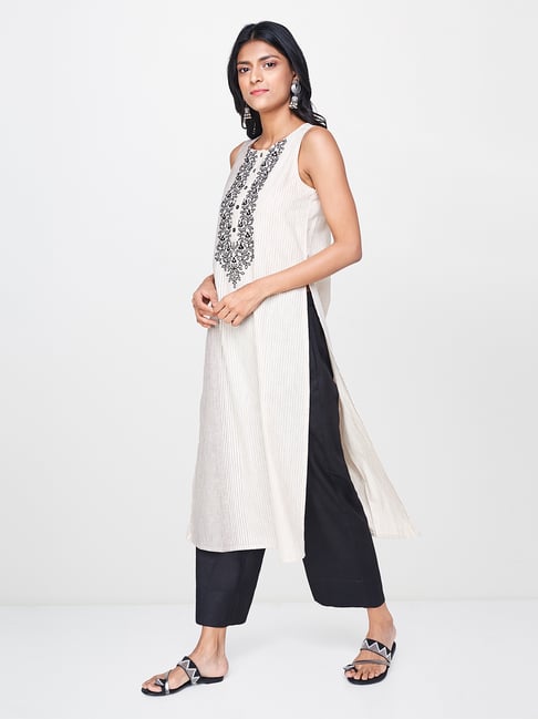 Buy Global Desi Off White Printed Kurta For Women Online Tata Cliq 