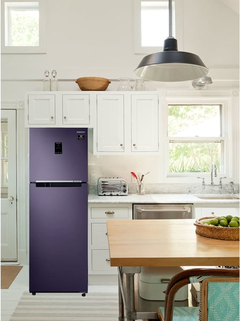 Buy Samsung 345 L 3 Star Refrigerator (RT37T4533UT, Pebble Blue) Online At Best Price Tata CLiQ