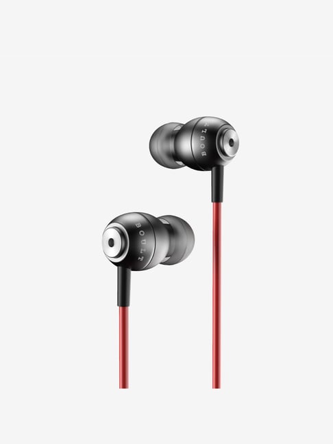 Boult Audio BassBuds Storm-X In-Ear Wired Earphones with Full Metal Body & Extra Bass (Red)