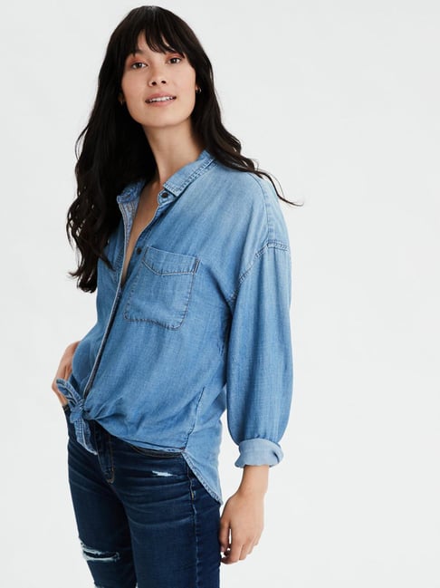 American Eagle Outfitters Blue Shirt-picture-20