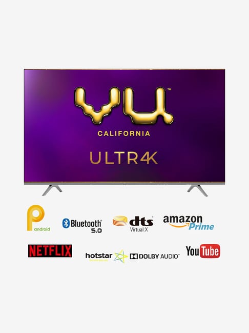 VU 126 cm 50 Inches Smart Ultra HD 4K Andoid LED TV 50UT 2020 Model, Grey VU Electronics TATA CLIQ